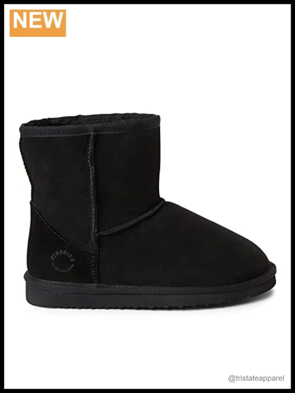 Women's Mid Calf Shearling Boots Indoor/Outdoor Slip On Suede Faux Fur